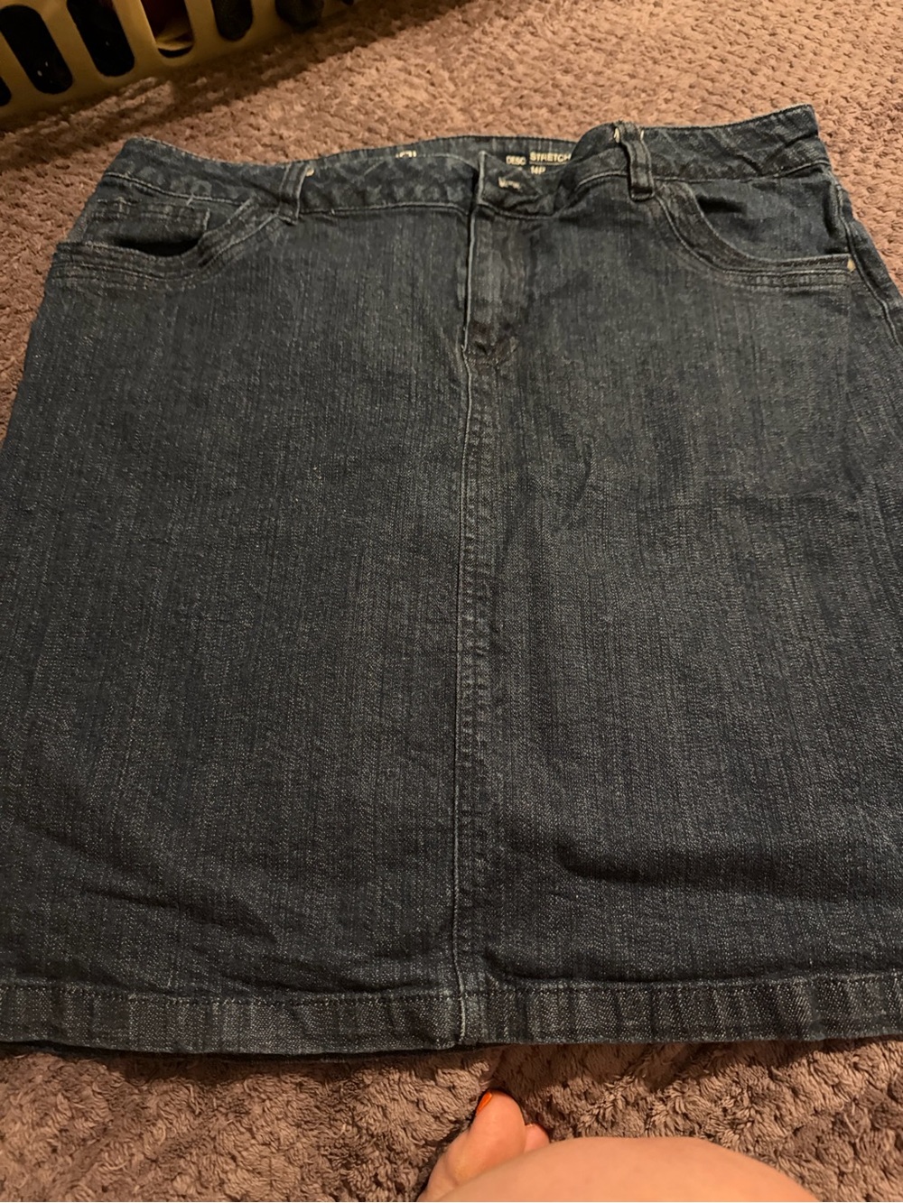 Liz Claiborne Dark Blue Denim Mini Skirt